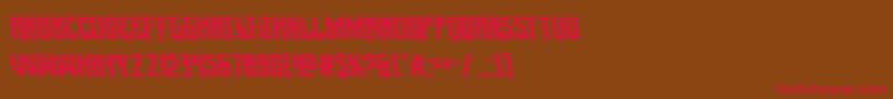 Wintersolsticeleft Font – Red Fonts on Brown Background
