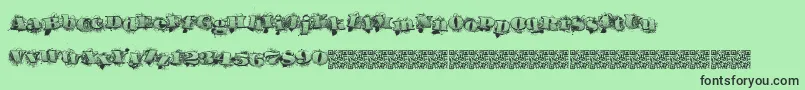 Urbanlabels Font – Black Fonts on Green Background