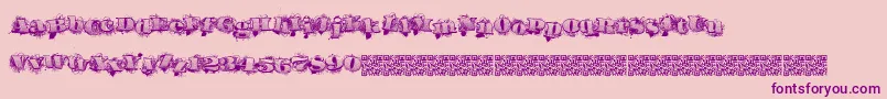 Urbanlabels Font – Purple Fonts on Pink Background