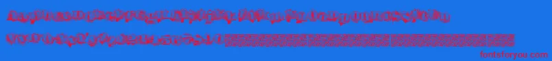 Urbanlabels Font – Red Fonts on Blue Background