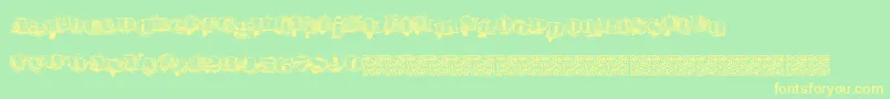 Urbanlabels Font – Yellow Fonts on Green Background
