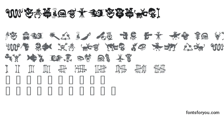 Schriftart SamsDingbatsNo1 – Alphabet, Zahlen, spezielle Symbole