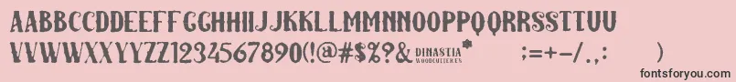 Dinastia Font – Black Fonts on Pink Background