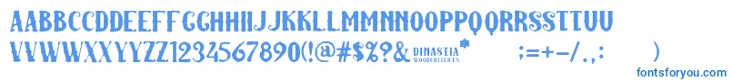 Dinastia Font – Blue Fonts on White Background