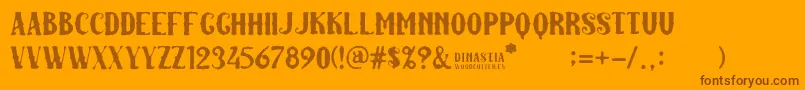 Dinastia Font – Brown Fonts on Orange Background