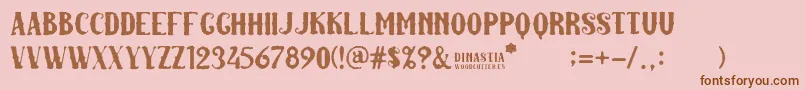 Dinastia Font – Brown Fonts on Pink Background