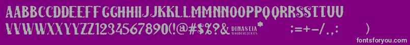 Dinastia Font – Green Fonts on Purple Background