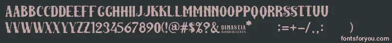 Dinastia Font – Pink Fonts on Black Background