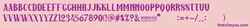 Dinastia Font – Purple Fonts on Pink Background