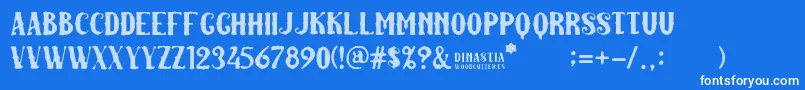 Dinastia Font – White Fonts on Blue Background
