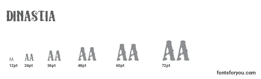 Размеры шрифта Dinastia