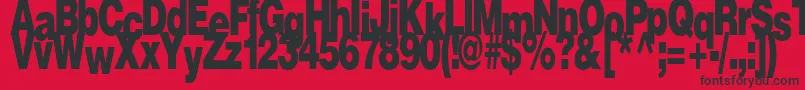 Fonte FireRegularTtstd – fontes pretas em um fundo vermelho