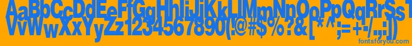 FireRegularTtstd Font – Blue Fonts on Orange Background