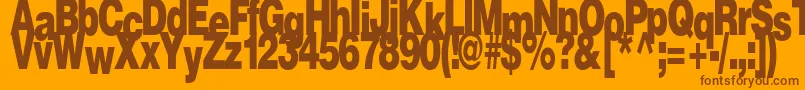 Saiba mais sobre a fonte FireRegularTtstd Fonte FireRegularTtstd – fontes marrons em um fundo laranja