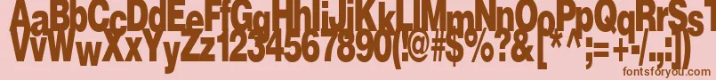 FireRegularTtstd Font – Brown Fonts on Pink Background