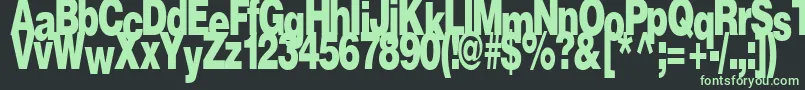 FireRegularTtstd Font – Green Fonts on Black Background