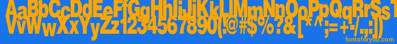 FireRegularTtstd Font – Orange Fonts on Blue Background