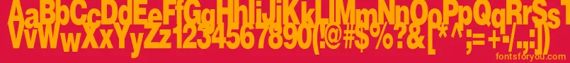 FireRegularTtstd Font – Orange Fonts on Red Background