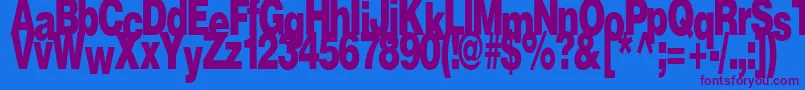 FireRegularTtstd Font – Purple Fonts on Blue Background