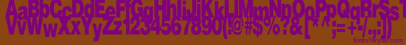 FireRegularTtstd Font – Purple Fonts on Brown Background