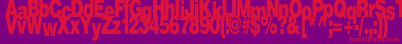 FireRegularTtstd Font – Red Fonts on Purple Background