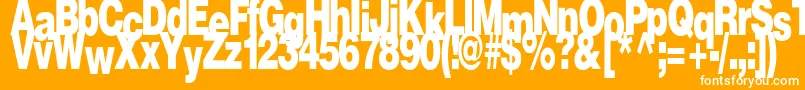 FireRegularTtstd Font – White Fonts on Orange Background