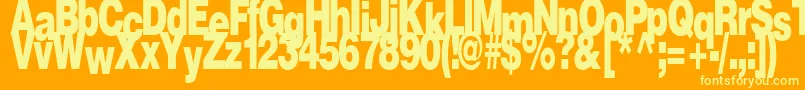 FireRegularTtstd Font – Yellow Fonts on Orange Background