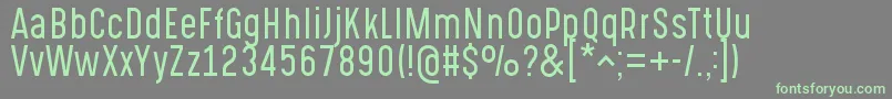 GotchaGothicLight-fontti – vihreät fontit harmaalla taustalla