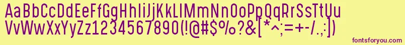 Шрифт GotchaGothicLight – фиолетовые шрифты на жёлтом фоне