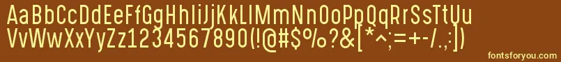 Czcionka GotchaGothicLight – żółte czcionki na brązowym tle