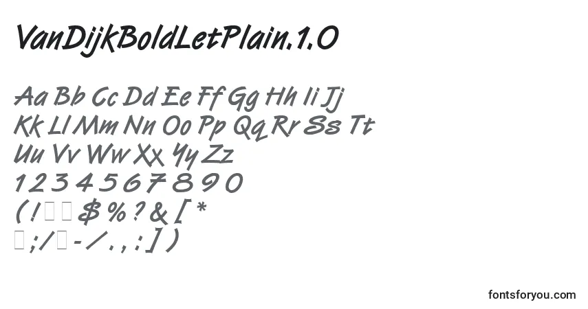 VanDijkBoldLetPlain.1.0 Font – alphabet, numbers, special characters