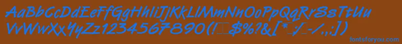 Шрифт VanDijkBoldLetPlain.1.0 – синие шрифты на коричневом фоне