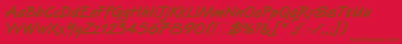 VanDijkBoldLetPlain.1.0 Font – Brown Fonts on Red Background