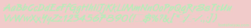 VanDijkBoldLetPlain.1.0-Schriftart – Grüne Schriften auf rosa Hintergrund