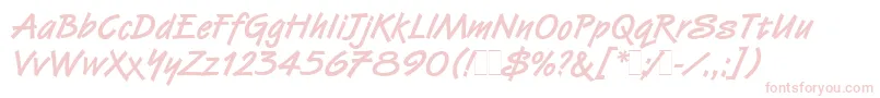 Police VanDijkBoldLetPlain.1.0 – polices roses sur fond blanc