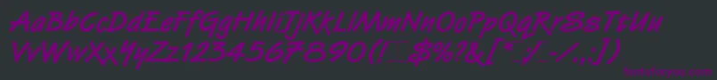 VanDijkBoldLetPlain.1.0 Font – Purple Fonts on Black Background