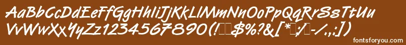 VanDijkBoldLetPlain.1.0 Font – White Fonts on Brown Background