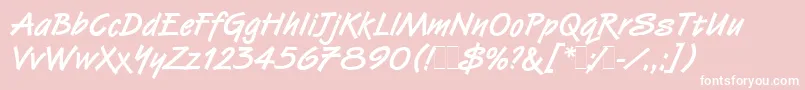 VanDijkBoldLetPlain.1.0 Font – White Fonts on Pink Background