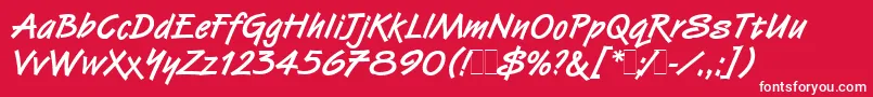 VanDijkBoldLetPlain.1.0 Font – White Fonts on Red Background