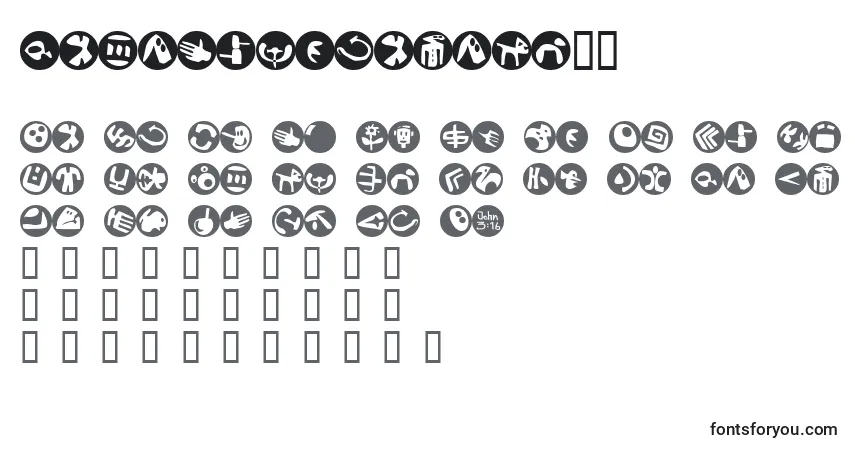 Шрифт SamsDingbatsNo.2 – алфавит, цифры, специальные символы