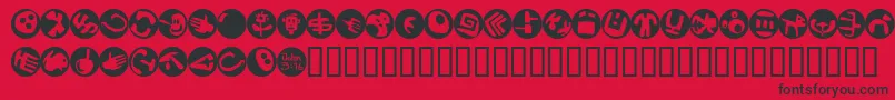 Police SamsDingbatsNo.2 – polices noires sur fond rouge