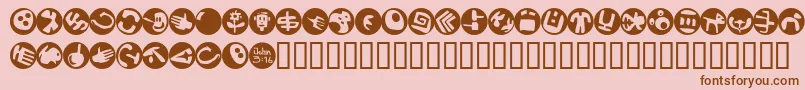 fuente SamsDingbatsNo.2 – Fuentes Marrones Sobre Fondo Rosa