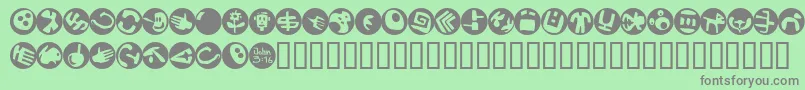 SamsDingbatsNo.2 Font – Gray Fonts on Green Background
