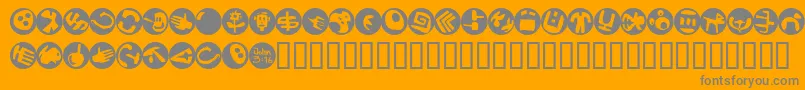 Police SamsDingbatsNo.2 – polices grises sur fond orange