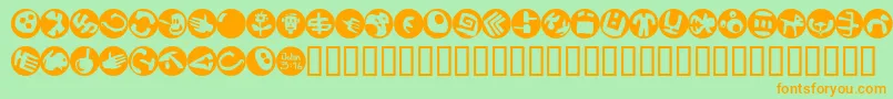 Police SamsDingbatsNo.2 – polices orange sur fond vert