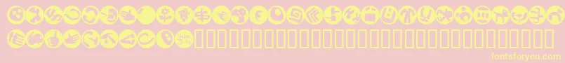 Шрифт SamsDingbatsNo.2 – жёлтые шрифты на розовом фоне