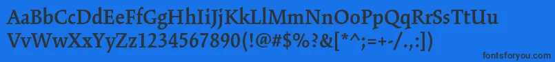 Шрифт KinesisstdSemibold – чёрные шрифты на синем фоне