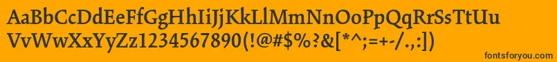 KinesisstdSemibold Font – Black Fonts on Orange Background