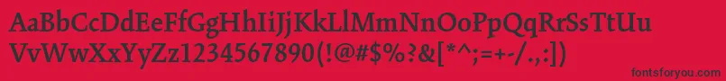 KinesisstdSemibold Font – Black Fonts on Red Background
