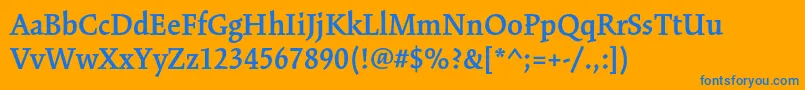 KinesisstdSemibold Font – Blue Fonts on Orange Background